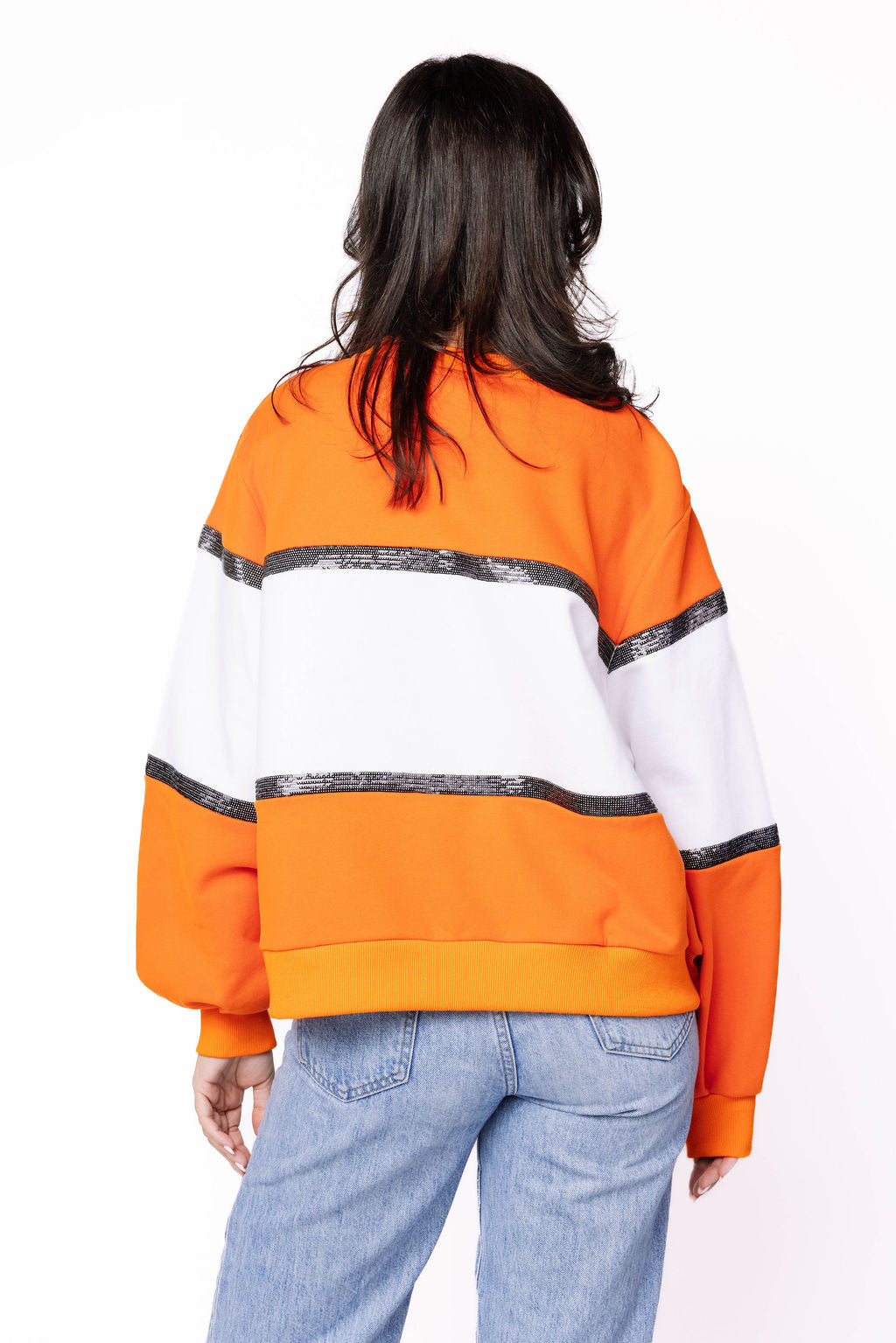 Licensed Sample - OK State Colorblock Jewel Letter Sweatshirt
