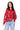 SAMPLE - Red/Black Plaid Rhinestone Football Button Down LS Shirt