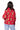 SAMPLE - Red/Black Plaid Rhinestone Football Button Down LS Shirt