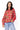 SAMPLE - Red/Black/White Plaid Rhinestone Football Button Down LS Shirt