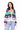 SAMPLE - Purple & White Colorblock Football Icon Cardigan