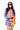 SAMPLE - Royal & Orange Colorblock Football Sweatshirt and Shorts Set