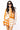 SAMPLE - Burnt Orange & White Colorblock Football Sweatshirt and Shorts Set