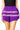 Sample - Purple, White & Yellow Skinny Stripe Shorts