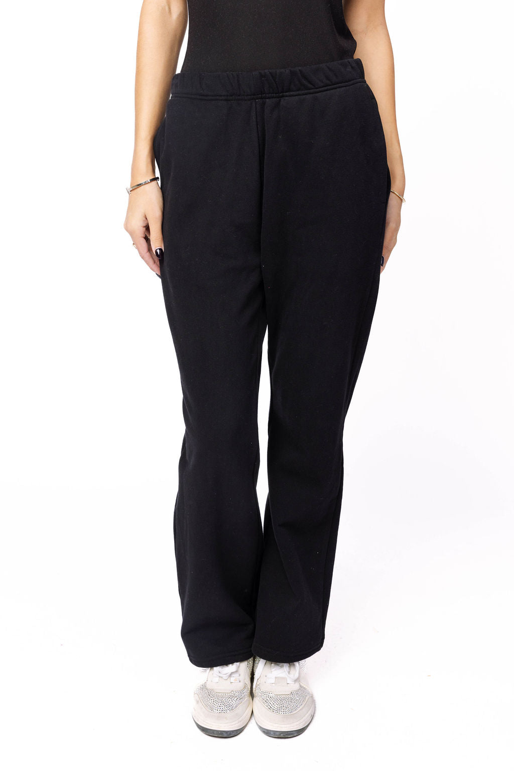 Licensed Sample - Arkansas Black W/ Multi Jewel Letter Sweatpant