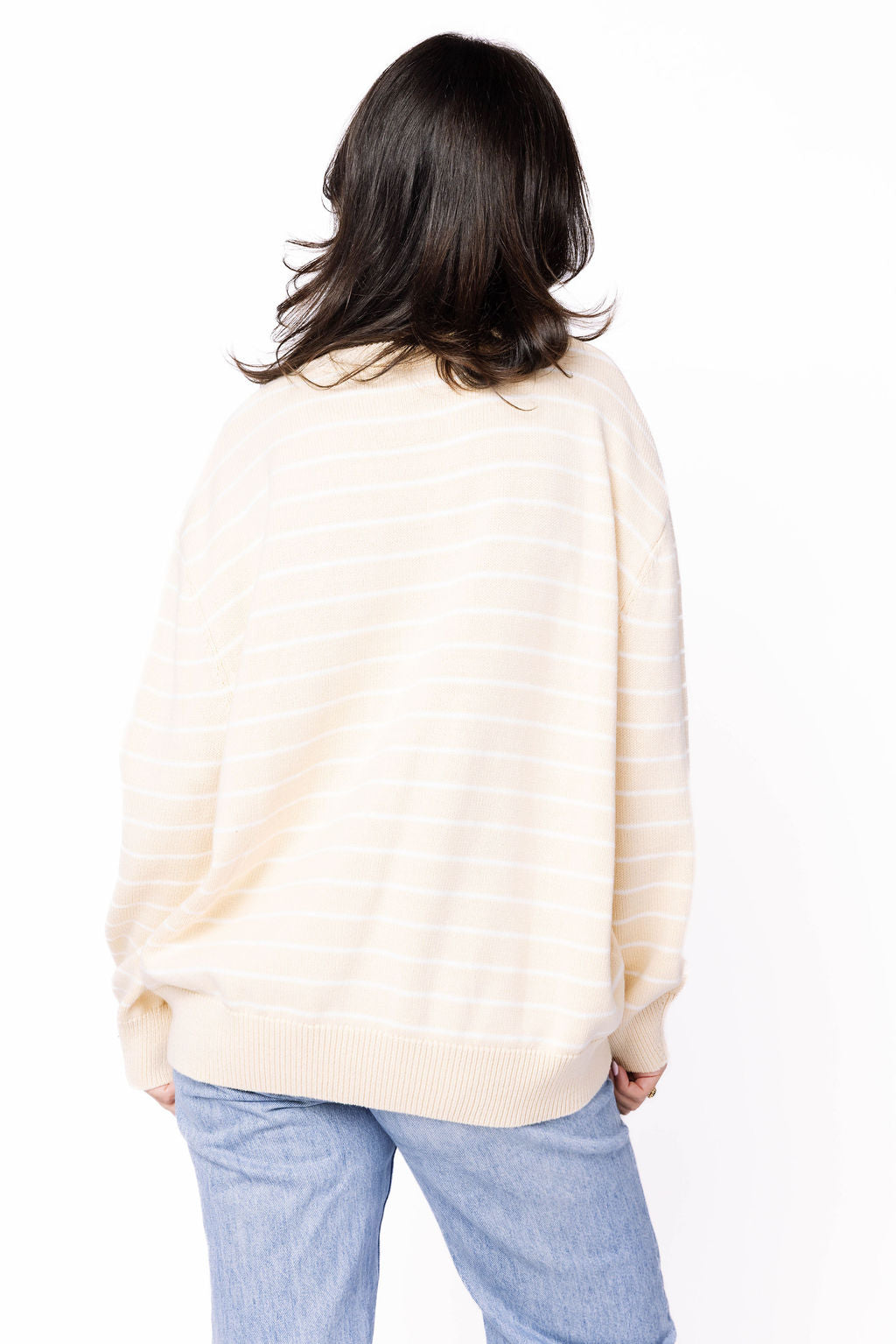 Licensed Sample -  Vanderbilt Beige Stripe Vintage Team Sweater