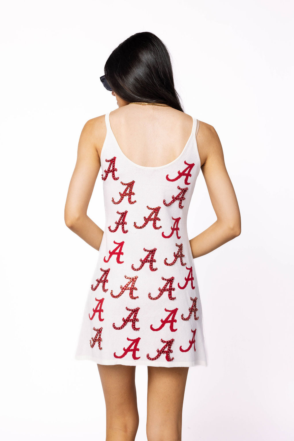 Licensed Sample - Alabama Knit In Mascot Rhinestone Knit Dress