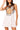 White Sequin Tiger Face Rhinestone Feather Tank Dress