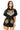 Black Ruffle Tiger Patch Cotton Romper