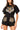 Black Ruffle Tiger Patch Cotton Romper