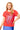 Red & Light Blue Scattered Jewel QOS Card Logo Tee