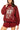 Maroon & Grey Scattered Jewel QOS Card Logo Mock Neck Sweatshirt