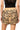 Tan Sequin Tiger Print QOS Sparkle Short