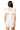 Licensed Sample UT White Cotton Tie Script Trim Collar Romper