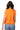 Sample Orange Oversized Tiger Feather Trim Tank