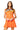 Orange Tiger On Shoulder Button Up Cotton Ruffle Dress
