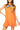 Orange Tiger On Shoulder Button Up Cotton Ruffle Dress
