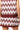Sample Maroon, Silver & White Rhinestone Zig Zag Knit Skirt