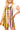 Purple & Yellow Sequin Stripe Overall Tee Dress