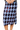 Sample Powder Blue, Navy & Red Rhinestone Argyle Knit Midi Skirt