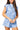 Light Blue Rhinestone Zip Up Romper