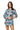 Sample Plaid Navy Scattered Bugs Tie Long Sleeve Romper