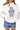 White Mock Neck Sweatshirt with Tiger Wearing Gingham Butterfly Romper