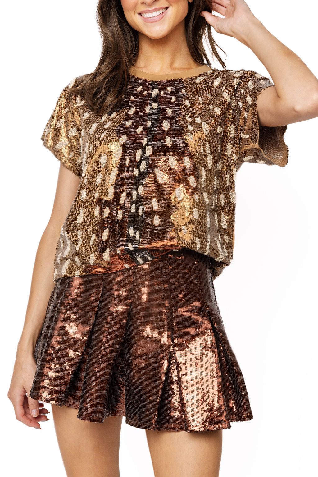 Sequin Deer Tee