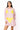 Pink Striped Yellow Paillette Bikini Tunic