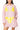 Pink Striped Yellow Paillette Bikini Tunic