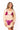 Orange Striped Pink Paillette Bikini Tunic