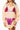 Orange Striped Pink Paillette Bikini Tunic