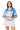 Sample Light Blue, Royal  & White Jersey Top & Skort Set