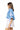 Sample Light Blue, Royal  & White Jersey Top & Skort Set