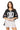 Sample Black, Garnet & White Jersey Top & Skort Set