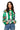 Green & White Striped Multi Eye Sweater