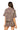 Sample Brown Striped Scattered Rhinestone Flower Button Up Top & Skort Set
