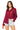 Maroon Rhinestone Button Up Top