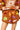 Brown Multi Leaf Quilted Short