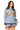 Denim Striped Pumpkin Farm Button Up Collared Top