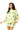 Green Multi Gingham Candy Corn Mockneck Sweatshirt