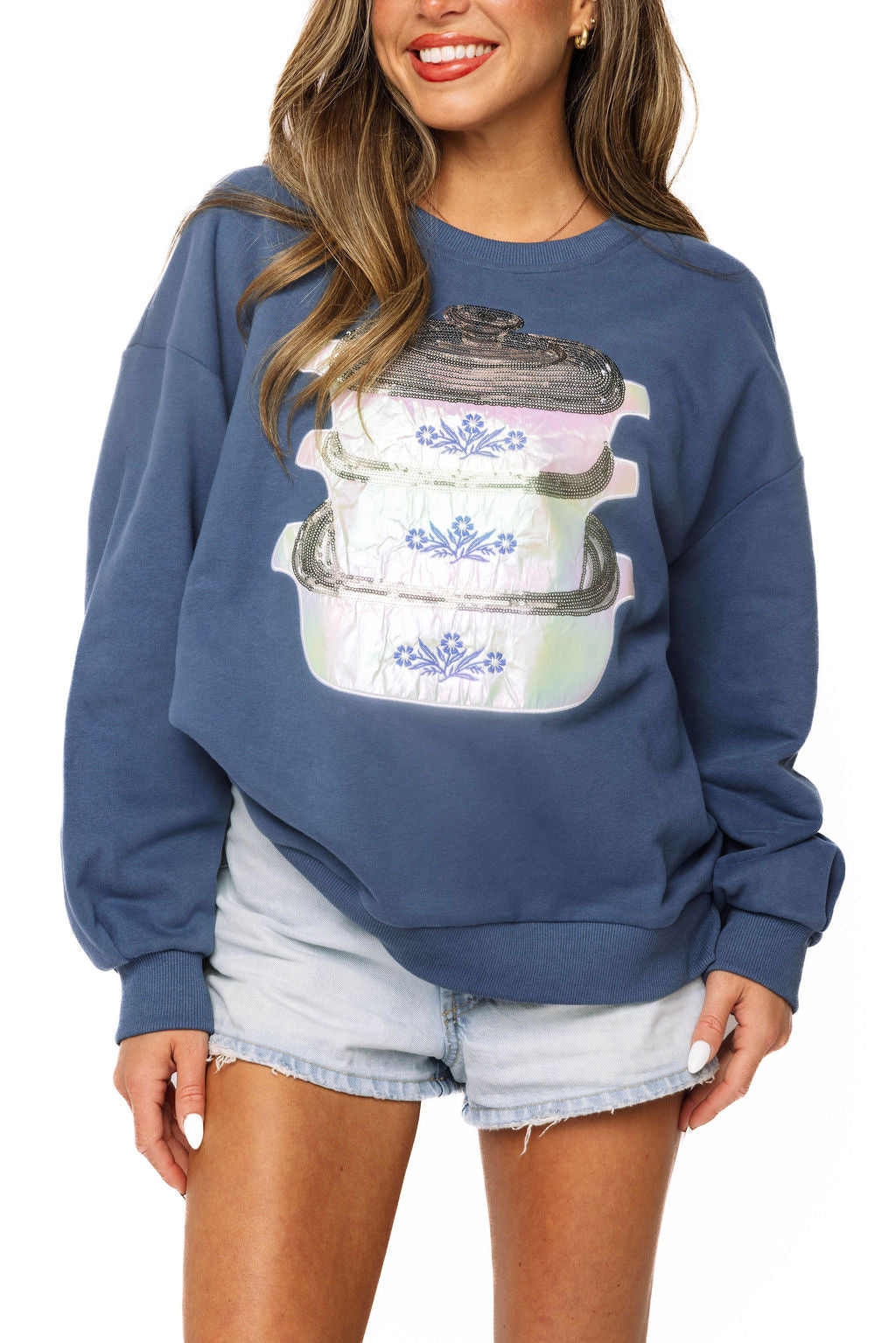 Navy Vintage Corningware Sweatshirt