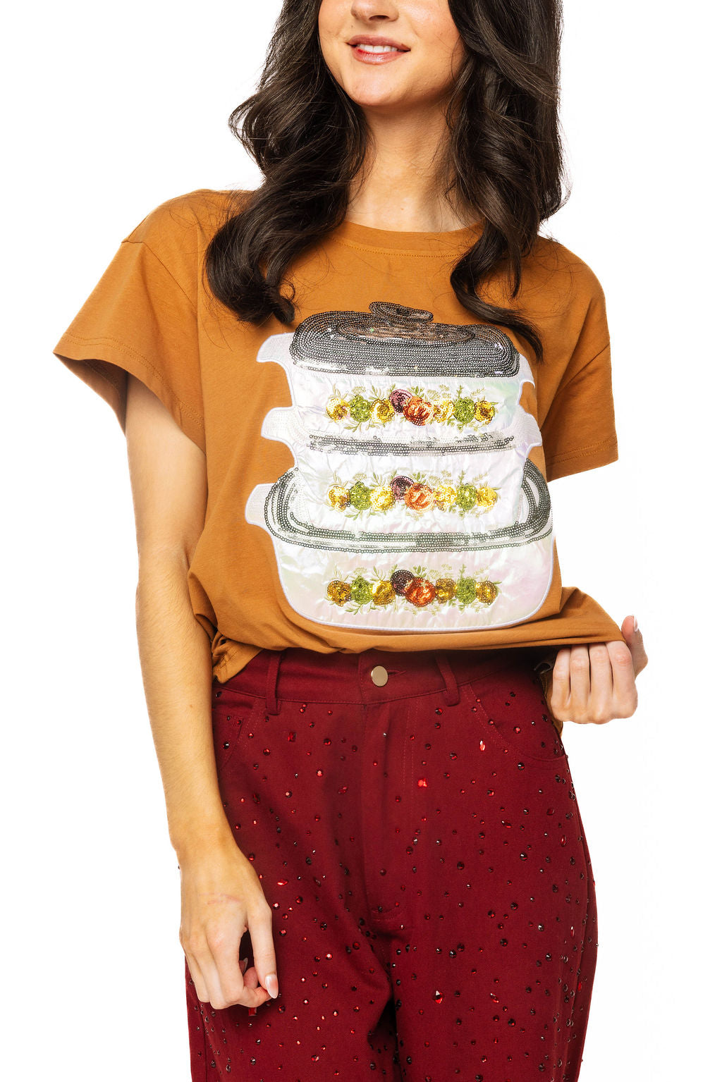 Brown Vintage Corningware Tee