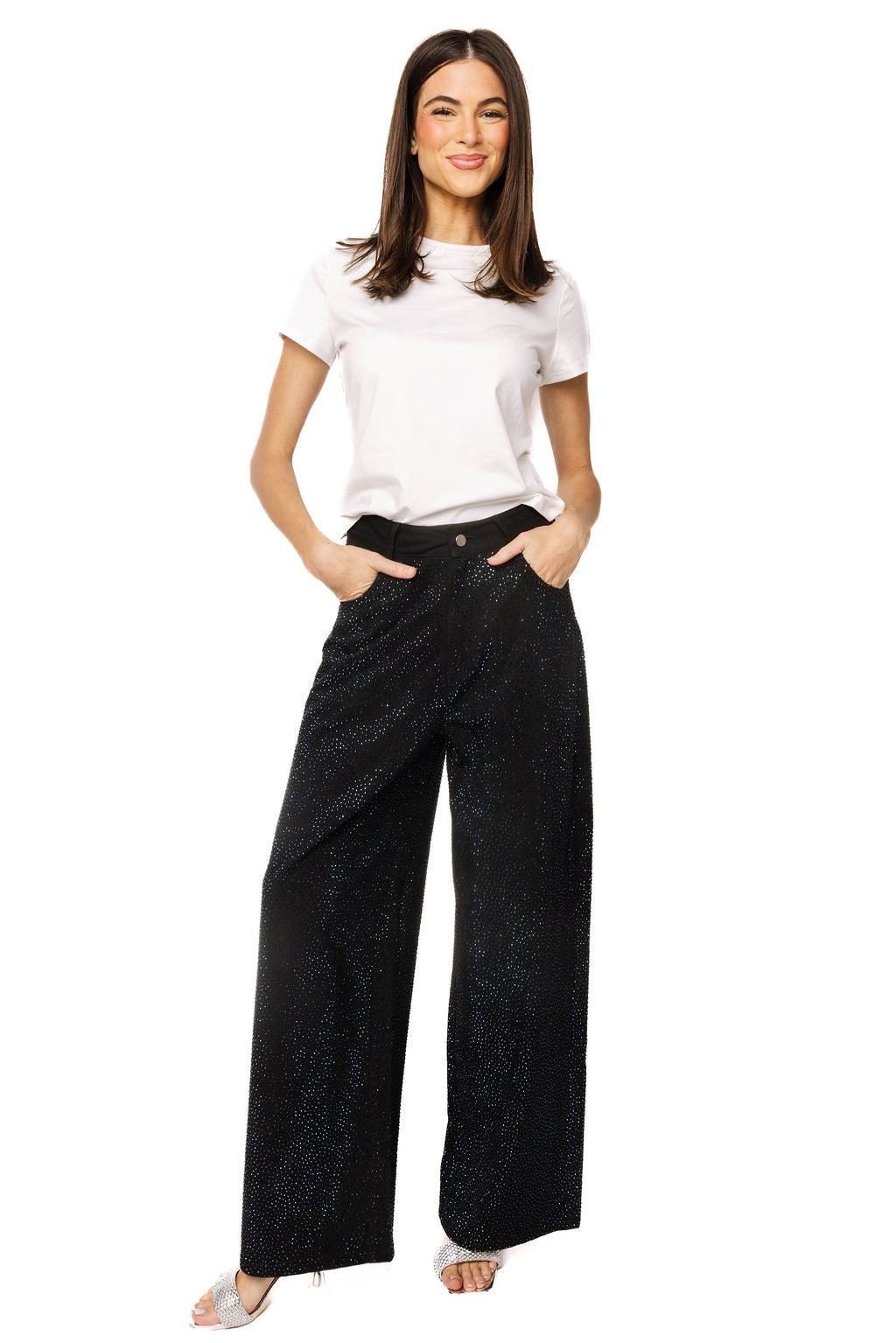 Black Rhinestone Jeans