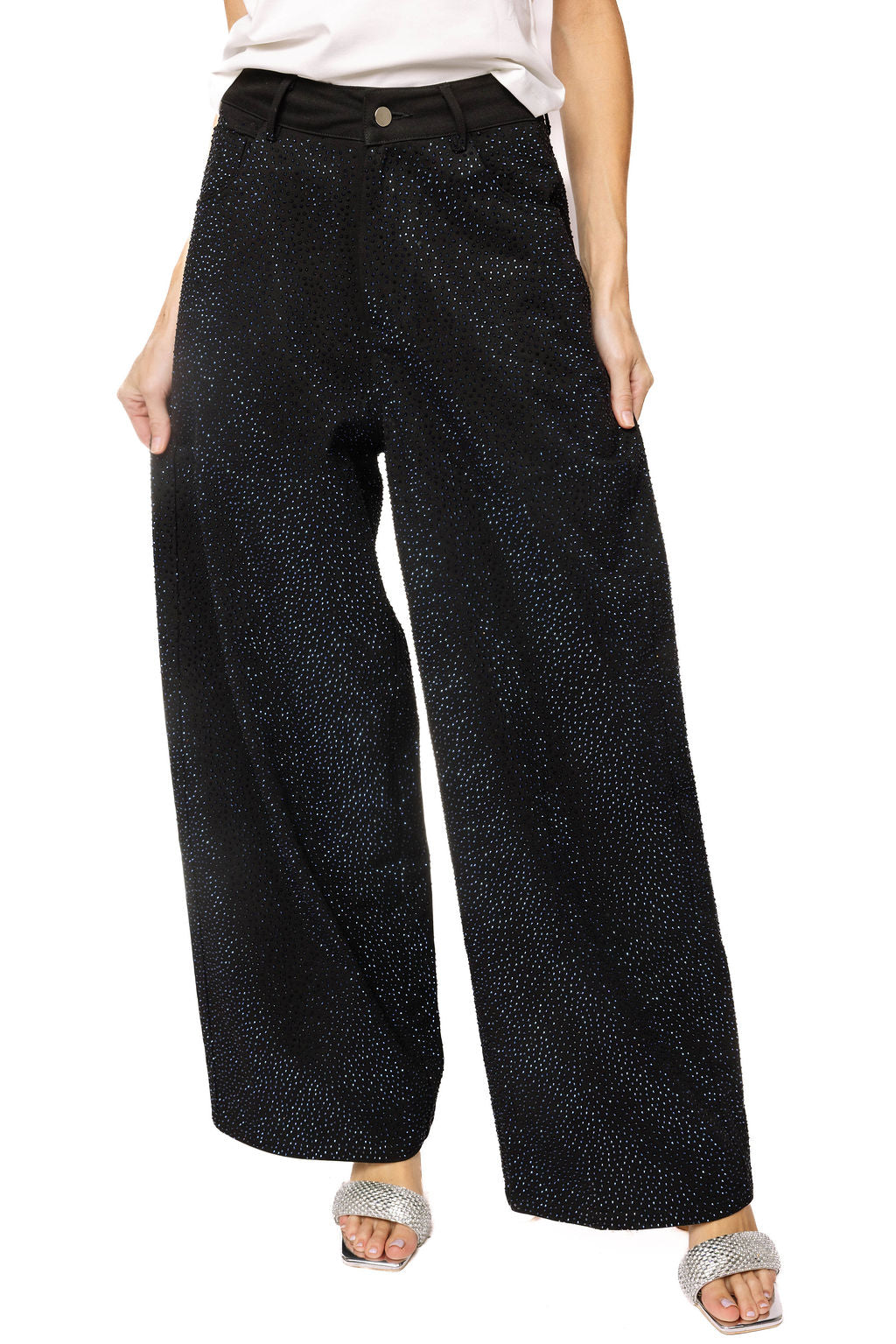 Black Rhinestone Jeans