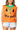 Orange Full Sequin Pumpkin Face Collar Button Up Vest