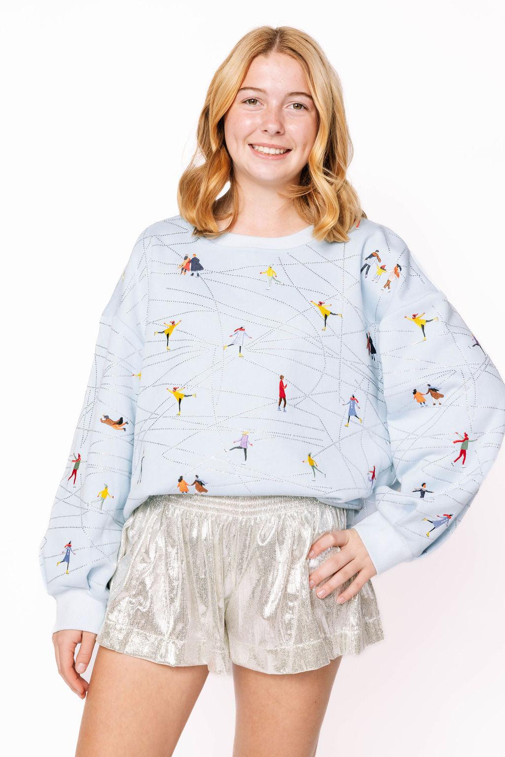 Kids Ice Blue Ice Skating Sweatshirt