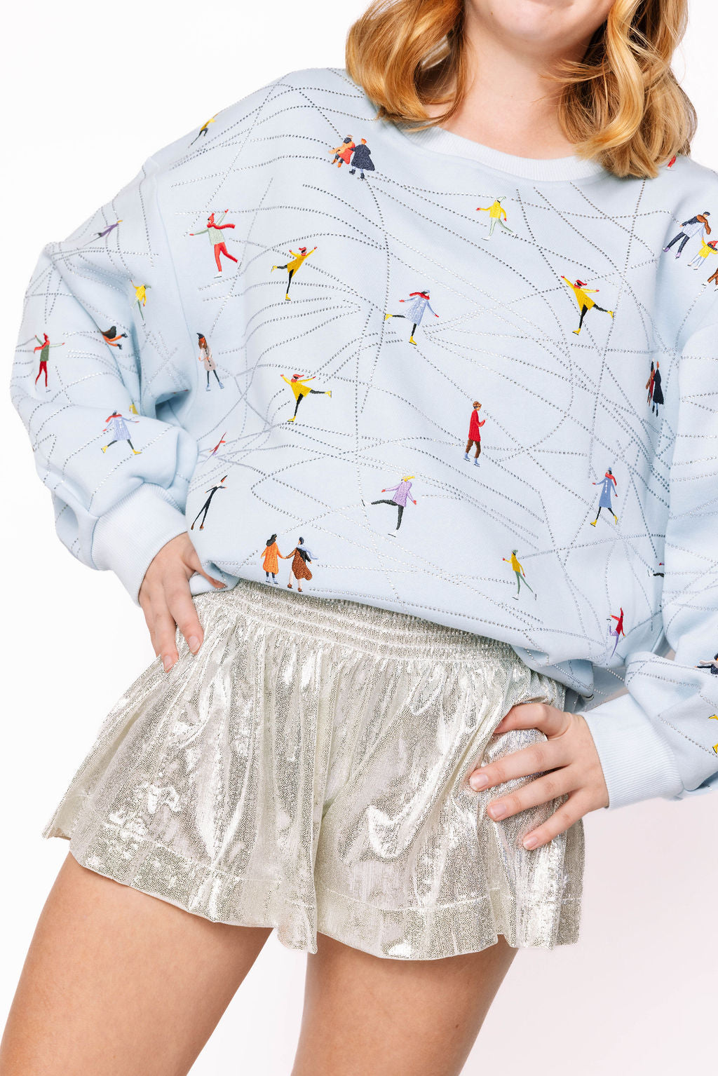 Kids Ice Blue Ice Skating Sweatshirt