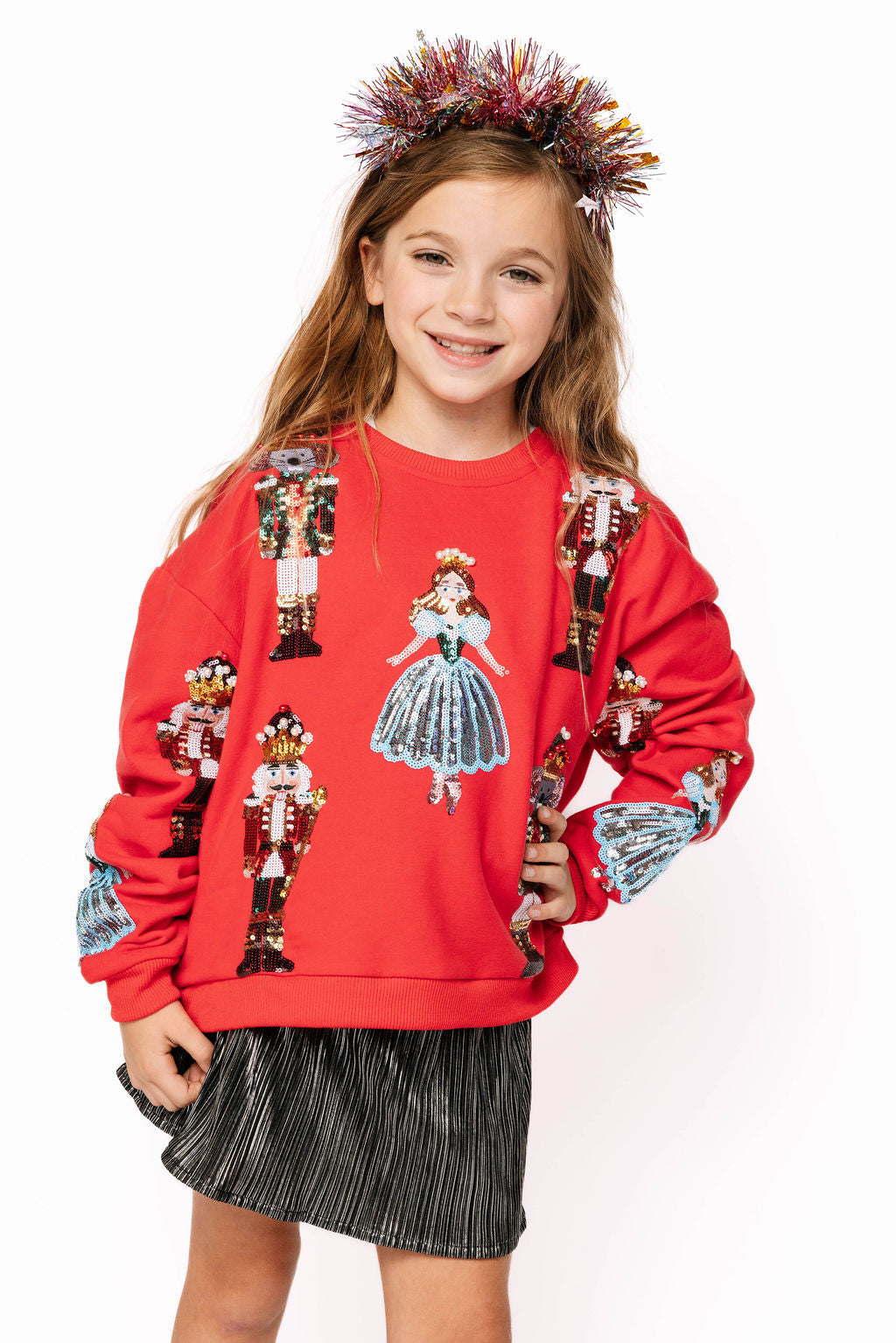 Kids Red Nutcracker Ballet Sweatshirt