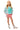 Kids Aqua & Pink Colorblock QOS Logo Short